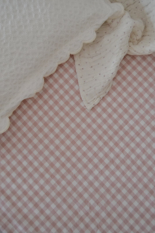 Sábana Bajera Vichy Pink