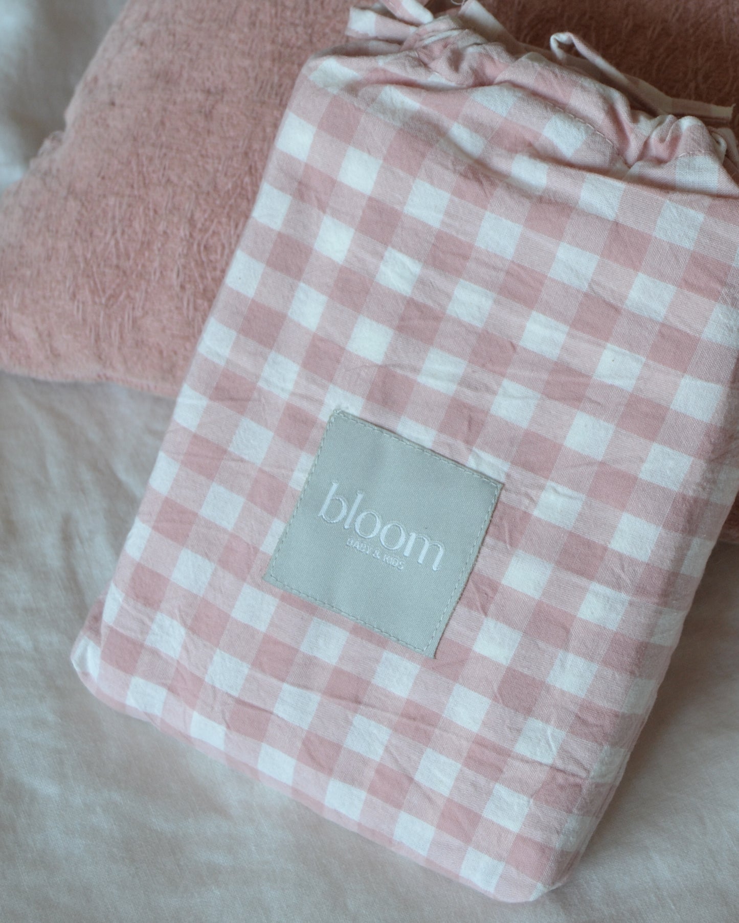 Sábana Bajera Vichy Pink
