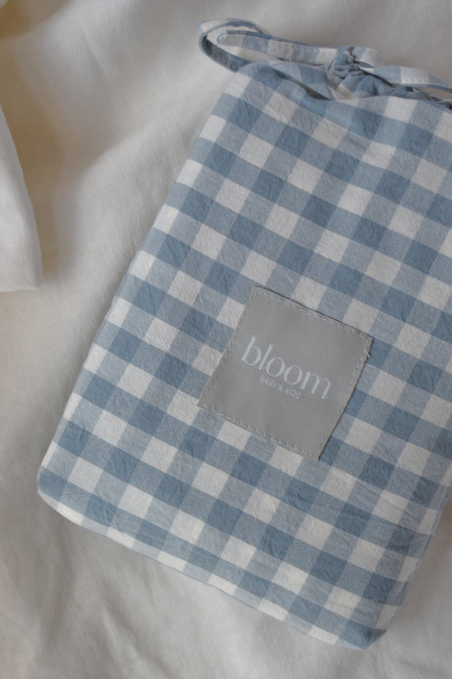 Sábana Bajera Vichy Blue