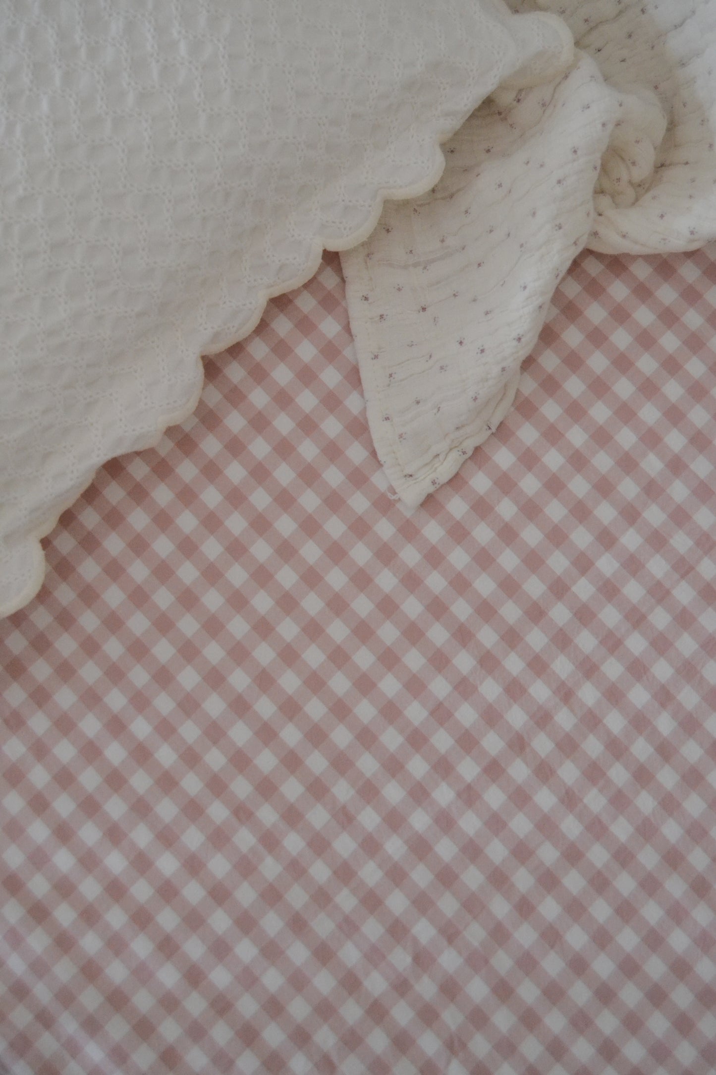 Sábana Bajera Vichy Pink