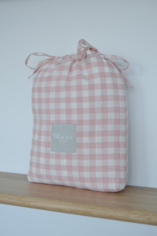 Sábana Bajera Vichy Pink